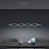 Suspension Glasvilla 106 cm, lampe LED dimmable avec télécommande, température de couleur 3000K/4000K/6000K, câble ajustable, 60 W, blanc, idéale pour salle à manger, salon ou chambre.