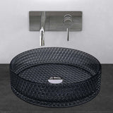 glasvilla Lavabo da Appoggio in Vetro Lavandino Bagno in Vetro Rotondo Lavandino da Appoggio in Vetro