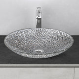 glasvilla Waschbecken Glas Aufsatzwaschbecken Glaswaschbecken Handwaschbecken Waschschale Oval Minerva08