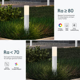 glasvilla Außenleuchte IP65 Wegeleuchte Außen | Pollerleuchte für Garten, 3000K Stehlampe Gartenlampe | Außenlampe Standleuchte 3W Deus Lumina