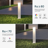 glasvilla Lampe d’Extérieur 10x6x60cm IP65 | Éclairage de Chemin Extérieur | Borne Lumineuse pour Jardin, Lampadaire 3000K | Lampadaire d’Extérieur 6W LumaTorch