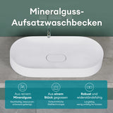 glasvilla Lavabo da Appoggio da Marmo fuso Lavandino Bagno con Rivestimento Nano Colossum826