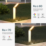 glasvilla Éclairage Extérieur IP65 | Éclairage de Chemin Extérieur | Borne Lumineuse pour Jardin, Lampadaire 3000K | Lampe d’Extérieur Lampadaire 6W Pfadfinder