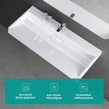 Lavabo Glasvilla Col19 Mineralguss moderno con válvula incluida