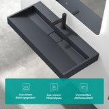 Lavabo Glasvilla Col19 Mineralguss moderno con válvula incluida
