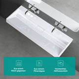 Lavabo Glasvilla Col19 Mineralguss moderno con válvula incluida
