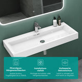 glasvilla Lavabo da Appoggio da Minerale Fuso Lavabo Bagno Sospeso Lavandino Bagno Rettangolare Colossum06