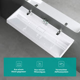 Lavabo Glasvilla Col19 Mineralguss moderno con válvula incluida