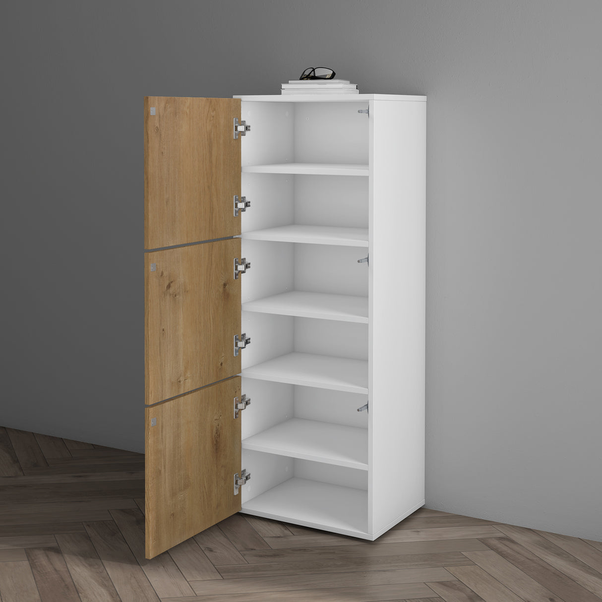 glasvilla Meuble à Chaussures Coffre à Chaussures avec 3 Compartiments LTH 45x36x120 cm Meuble à Chaussures 02