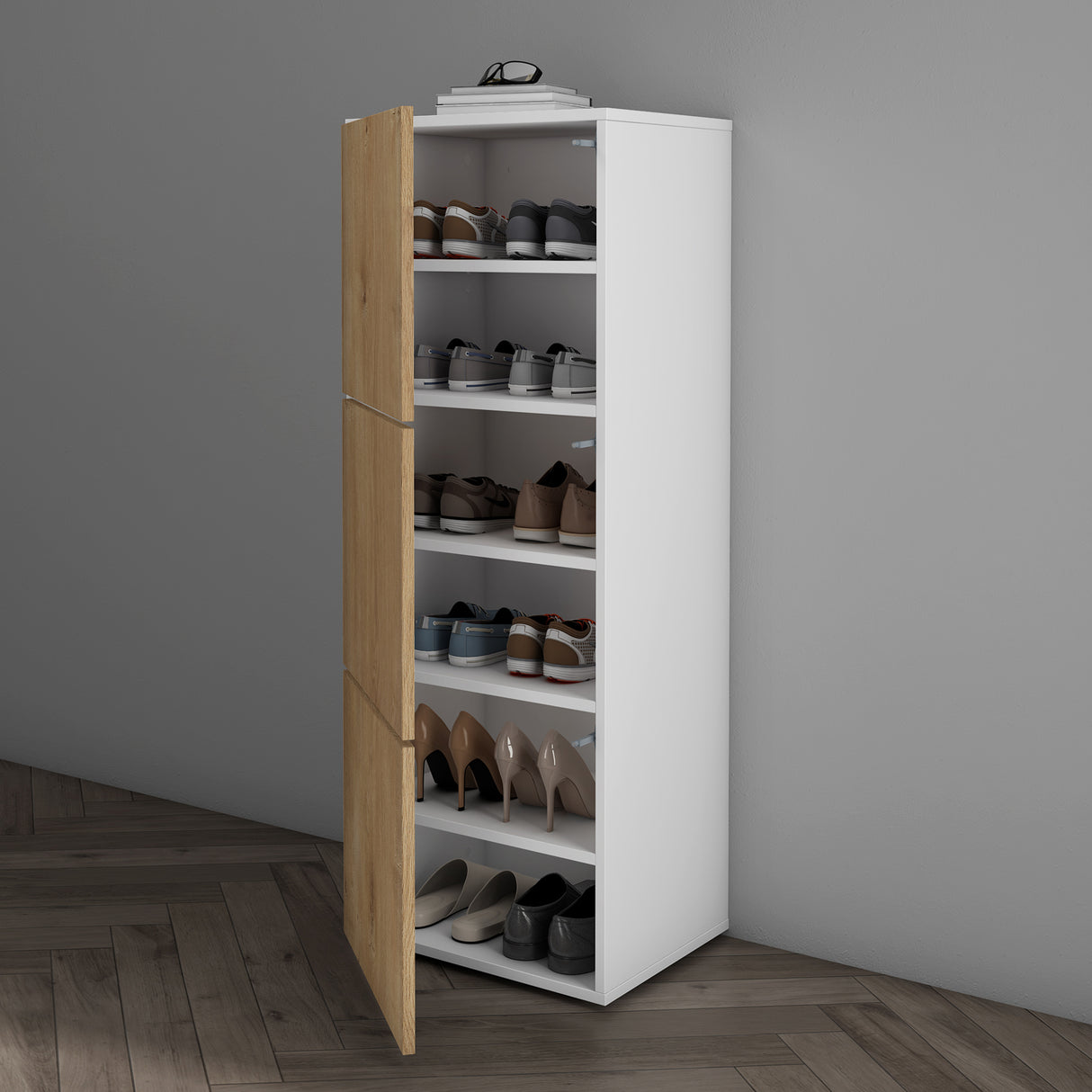 glasvilla Meuble à Chaussures Coffre à Chaussures avec 3 Compartiments LTH 45x36x120 cm Meuble à Chaussures 02