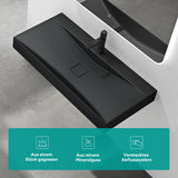 Lavabo Glasvilla, lavabo suspendu, lavabo à poser en matériau minéral moulé, Col810