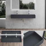 glasvilla Lavabo da Appoggio da Marmo Fuso Lavabo Bagno Sospeso Lavandino Bagno con Foro per la Rubinetteria Col6028