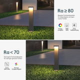 glasvilla Lampe d’Extérieur 10x6x60cm IP65 | Éclairage de Chemin Extérieur | Borne Lumineuse pour Jardin, Lampadaire 3000K | Lampadaire d’Extérieur 6W LumaTorch