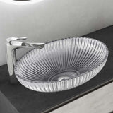 glasvilla Waschbecken Glas Aufsatzwaschbecken Glaswaschbecken Handwaschbecken Waschschale Oval Minerva08