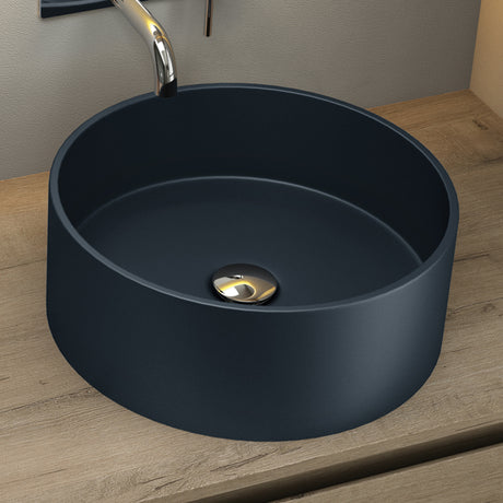 Vasque ronde Glasvilla 40x40x15cm Col804 à poser, sans trou de robinetterie ni trop-plein