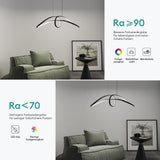 glasvilla Lampadario a Sospensione a Cavo Regolabile Lampada da Soffitto a Sospensione per Sala da Pranzo, Camera da Letto e Soggiorno