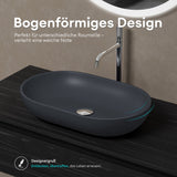 Lavabo Glasvilla, lavabo à poser en fonte minérale, vasque Col808