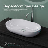 Lavabo Glasvilla, lavabo à poser en fonte minérale, vasque Col808