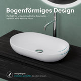 Lavabo Glasvilla, lavabo à poser en fonte minérale, vasque Col808