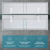 glasvilla Lavabo da Appoggio da Marmo Fuso Lavabo Bagno Sospeso Lavandino Bagno con Foro per la Rubinetteria Col6028