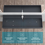 glasvilla Lavabo da Appoggio da Marmo Fuso Lavabo Bagno Sospeso Lavandino Bagno con Foro per la Rubinetteria Col6028