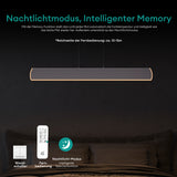 Suspension Glasvilla 100 cm, lampe LED dimmable avec télécommande, température de couleur 3000K/4000K/6000K, câble ajustable, 20 W, idéale pour salle à manger, salon ou chambre.