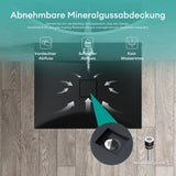 Lavabo Glasvilla, lavabo suspendu, lavabo à poser en matériau minéral moulé, Col810