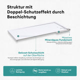 glasvilla Duschwanne Duschtasse aus Mineralguss Mineralgusswan DIN-Anschlüsse Geoma10