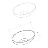 lavabo Glasvilla en verre, vasque à poser, lavabo ovale