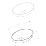 glasvilla Waschbecken Glas Aufsatzwaschbecken Glaswaschbecken Handwaschbecken Waschschale Oval Minerva08