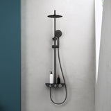 Système de douche Glasvilla avec douchette et pommeau de douche, douche de pluie, kit de fixation murale
