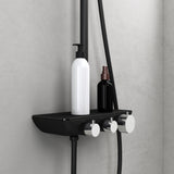 Système de douche Glasvilla avec douchette et pommeau de douche, douche de pluie, kit de fixation murale