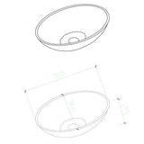 glasvilla Waschbecken Glas Aufsatzwaschbecken Glaswaschbecken Handwaschbecken Waschschale Oval Minerva08