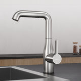 glasvilla Wasserhahn Küche Küchenarmatur mit Brause Ausziehbar, Küchenwasserhahn 360°Schwenkbar, Mischbatterie Spültischarmatur aus Edelstahl Turnix-04