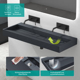 Lavabo Glasvilla Col19 Mineralguss moderno con válvula incluida