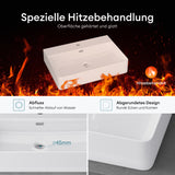 vasque à poser Glasvilla, vasque en céramique Meissen201 avec nano-revêtement