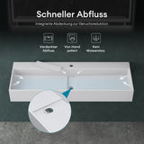 glasvilla Lavabo da Appoggio da Marmo Fuso Lavabo Bagno Sospeso Lavandino Bagno con Foro per la Rubinetteria Col6028