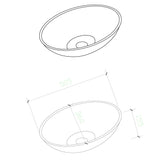 lavabo Glasvilla en verre, vasque à poser, lavabo ovale