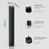 glasvilla Außenleuchte IP65 Wegeleuchte Außen | Außenpollerleuchte für Garten, 3000K Stehlampe Gartenlampe | Außenlampe Standleuchte 5W BaldersLights