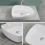 Lavabo Glasvilla, vasque à poser en fonte minérale, meuble-lavabo, espace de lavage, cuvette Col826