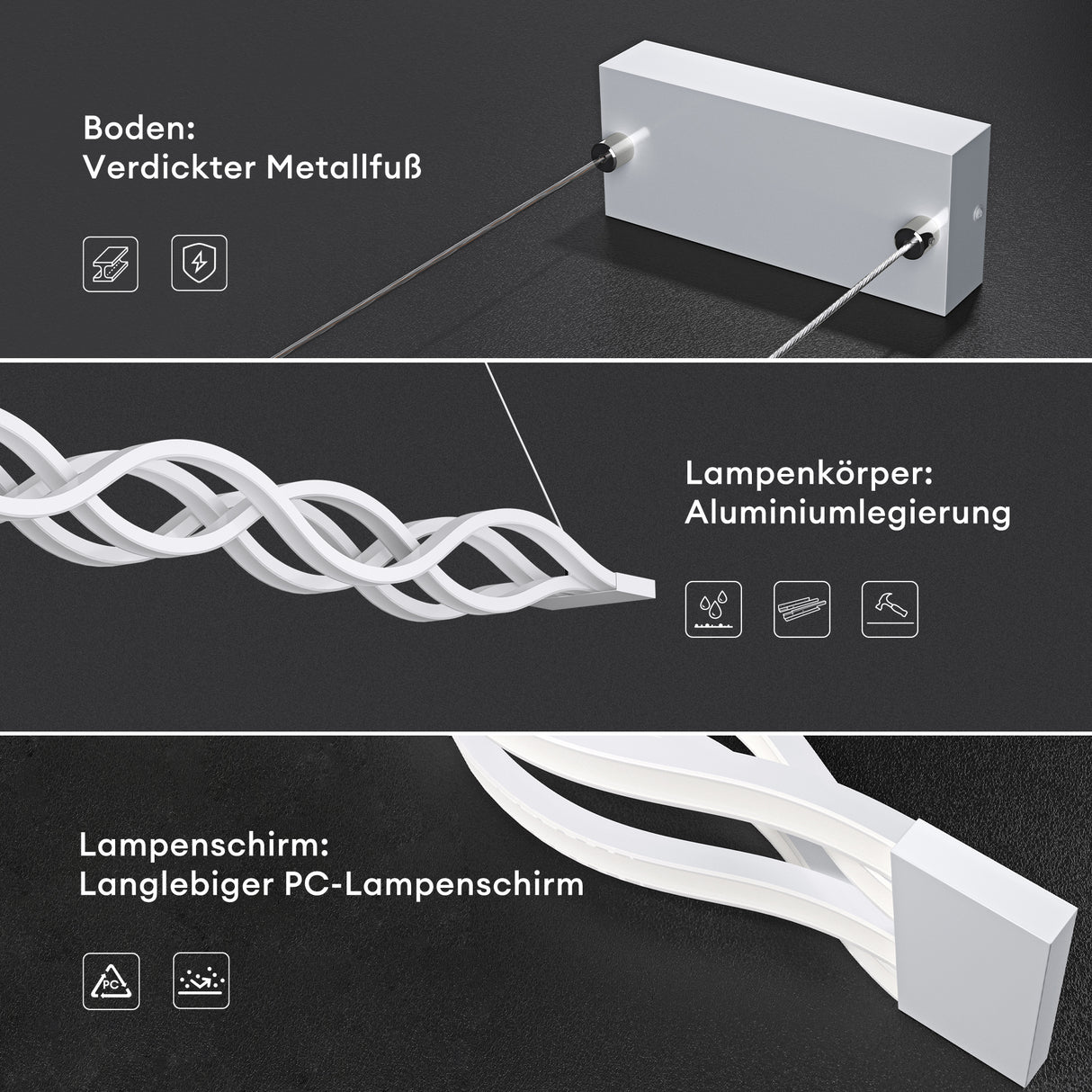 pendelleuchte LED colgante regulable con control remoto cable ajustable lámpara colgante para comedor sala de estar dormitorio