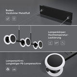 Suspension Glasvilla 70 cm, lampe LED dimmable avec télécommande, température de couleur 3000K/4000K/6000K, câble ajustable, 24 W, noir mat, idéale pour salle à manger, salon ou chambre.