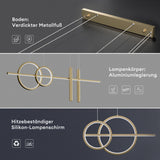 Suspension Glasvilla 100 cm, lampe LED suspendue, design linéaire, 3000K/4000K/6000K, câble réglable, 38W, idéale pour salle à manger, salon ou chambre.