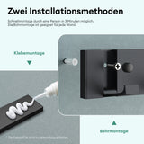 Patères murales Glasvilla sans perçage, porte-manteau mural, crochets muraux en acier inoxydable, barre porte-manteau, crochets Stalo-04+05 