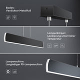 Suspension Glasvilla 100 cm, lampe LED dimmable avec télécommande, température de couleur 3000K/4000K/6000K, câble ajustable, 20 W, idéale pour salle à manger, salon ou chambre.
