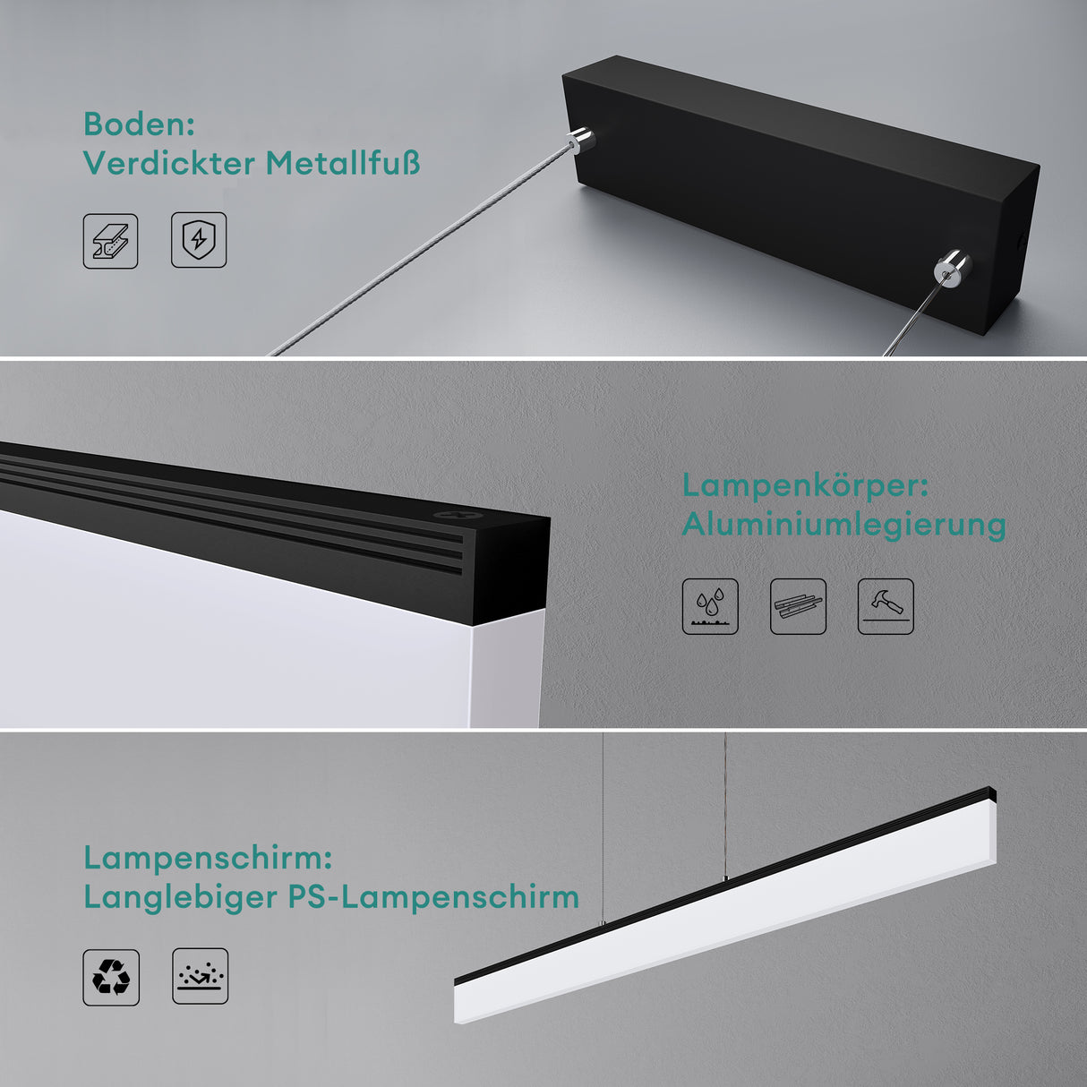 pendelleuchte LED colgante regulable con control remoto cable ajustable lámpara colgante para comedor sala de estar dormitorio
