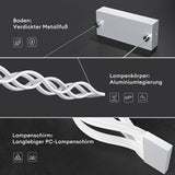 Suspension Glasvilla 106 cm, lampe LED dimmable avec télécommande, température de couleur 3000K/4000K/6000K, câble ajustable, 60 W, blanc, idéale pour salle à manger, salon ou chambre.