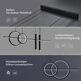 Suspension Glasvilla 100 cm, lampe LED suspendue, design linéaire, 3000K/4000K/6000K, câble réglable, 38W, idéale pour salle à manger, salon ou chambre.