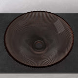 glasvilla Lavabo da Appoggio in Vetro Lavandino Bagno in Vetro Rotondo Lavandino da Appoggio in Vetro