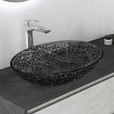 lavabo Glasvilla en verre, vasque à poser, lavabo ovale